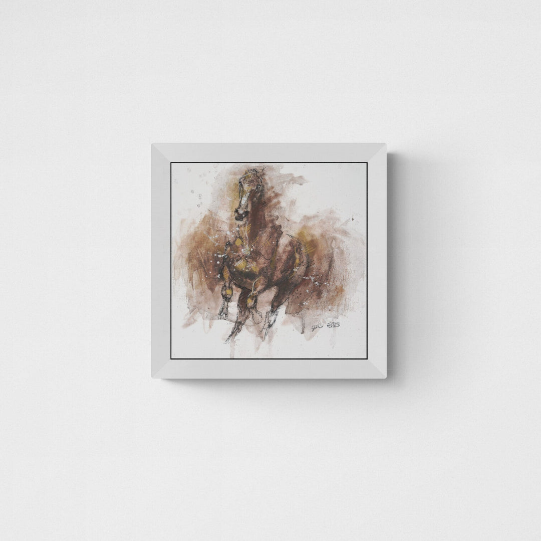 "Run 5p" - Equine Movement Painting Art by Bénédicte Gelé