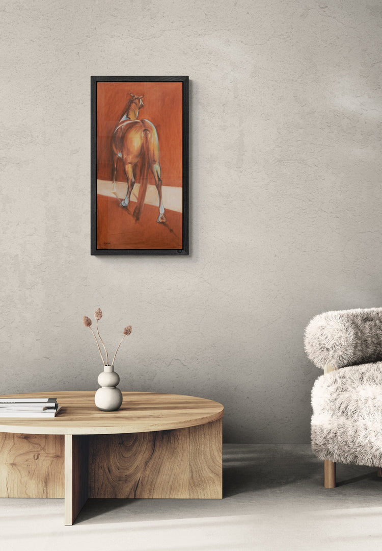 "On the Threshold of Fear" - Full Body Equine Art by Bénédicte Gelé