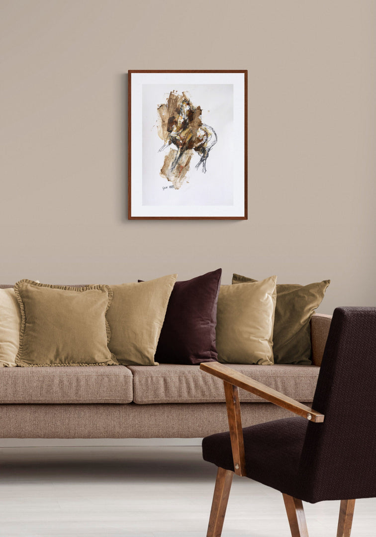Equine Nude 116t - Full Body Equine Painting Art by Bénédicte Gelé