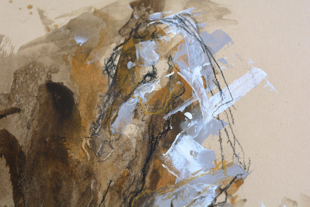 Renewal Series n°1, mixed media painting on paper