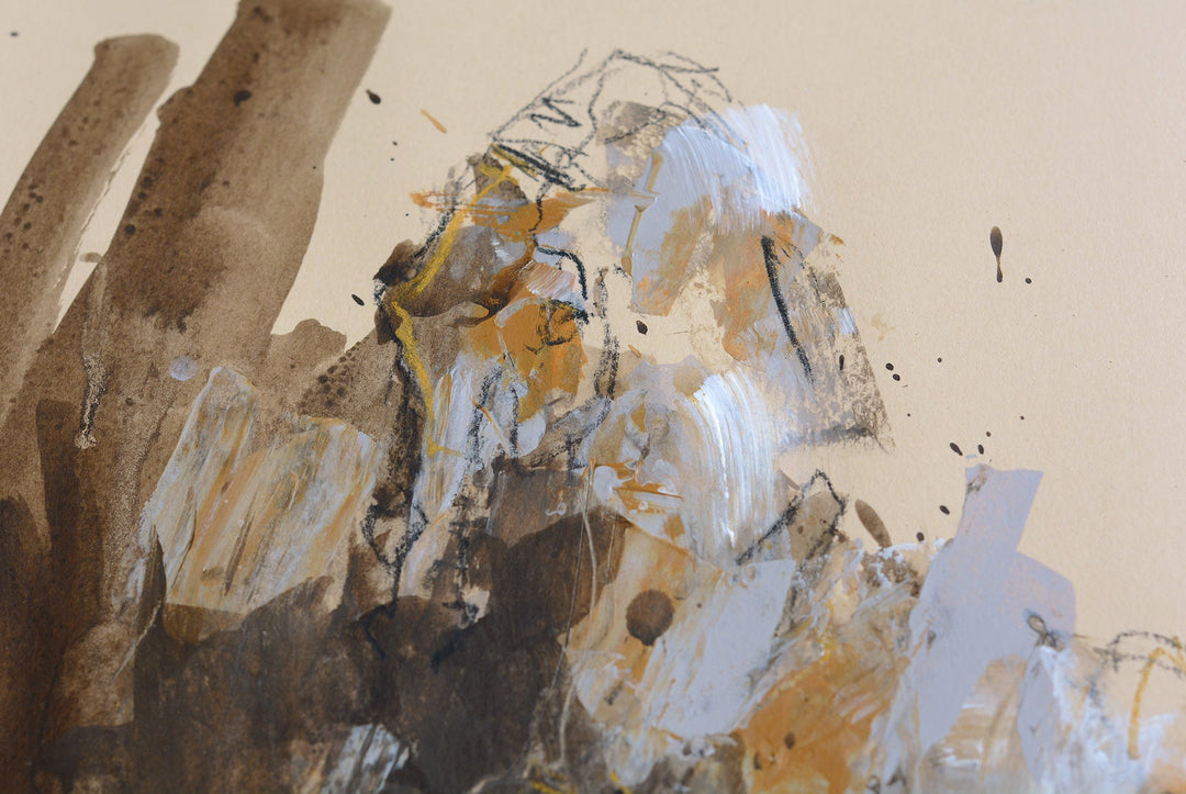 Renewal Series n°2, mixed media painting on paper