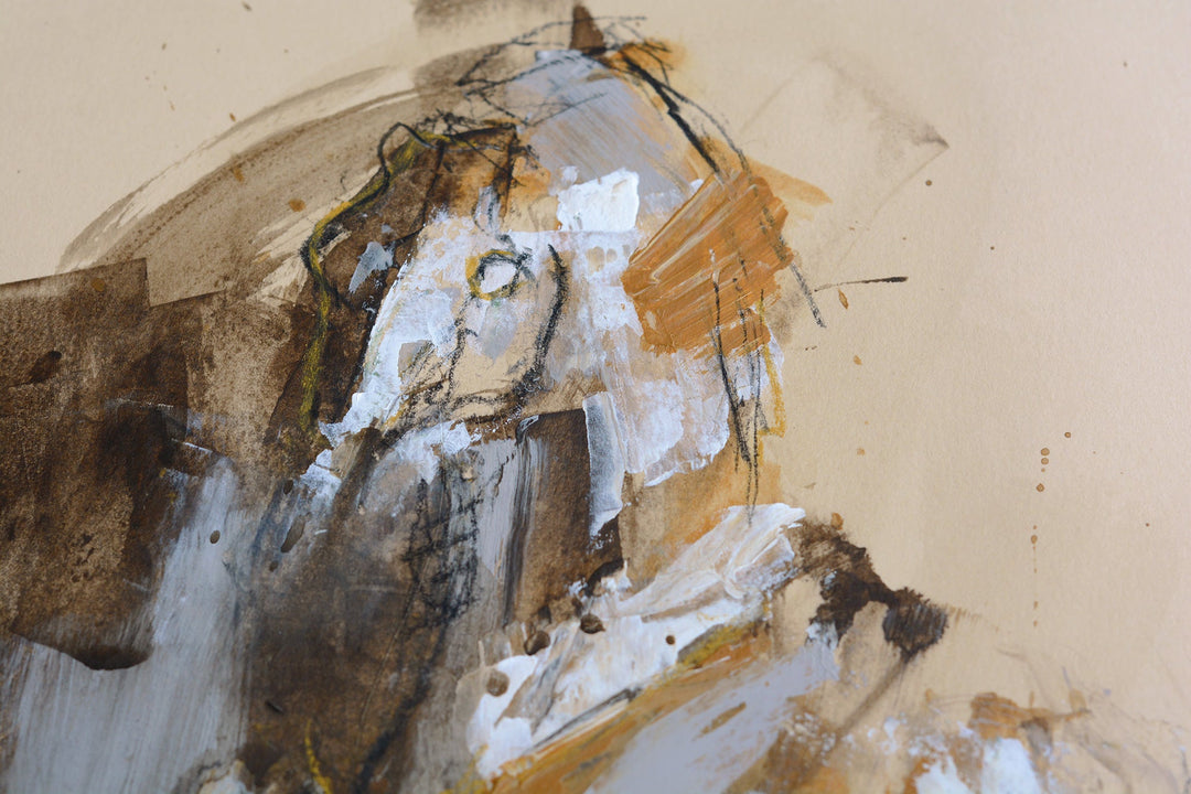 Renewal Series n°3, mixed media painting on paper