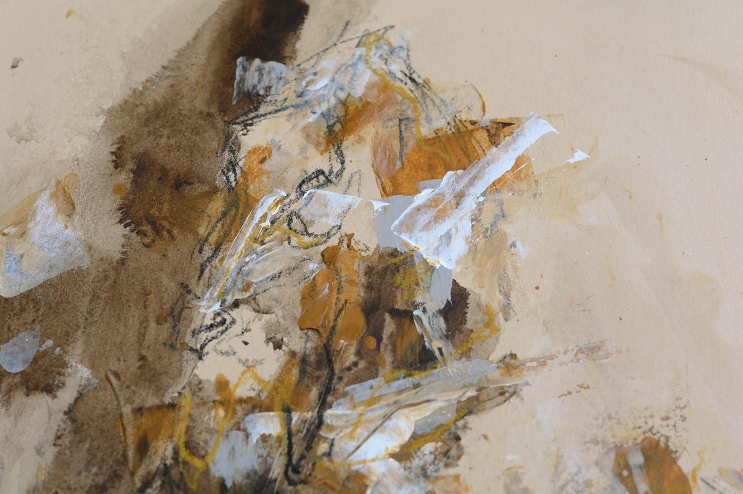 Renewal 4, mixed media painting on paper