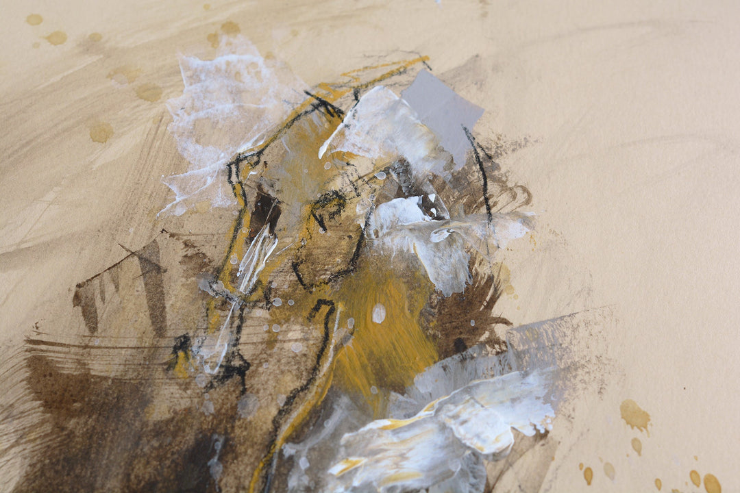 Renewal Series n°5 - mixed media painting on paper