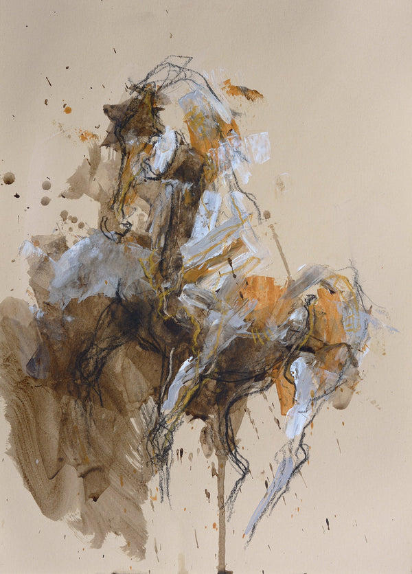 Renewal Series n°7 - mixed media painting on paper