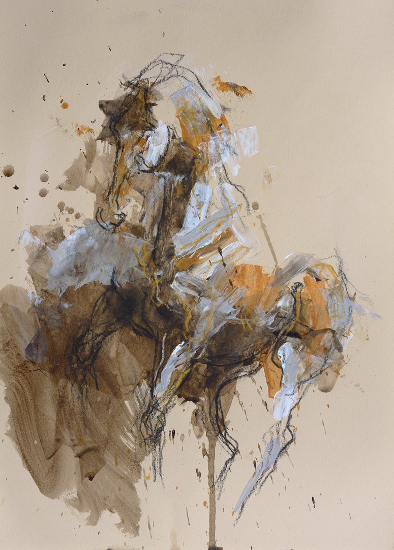 Renewal Series n°7 - mixed media painting on paper