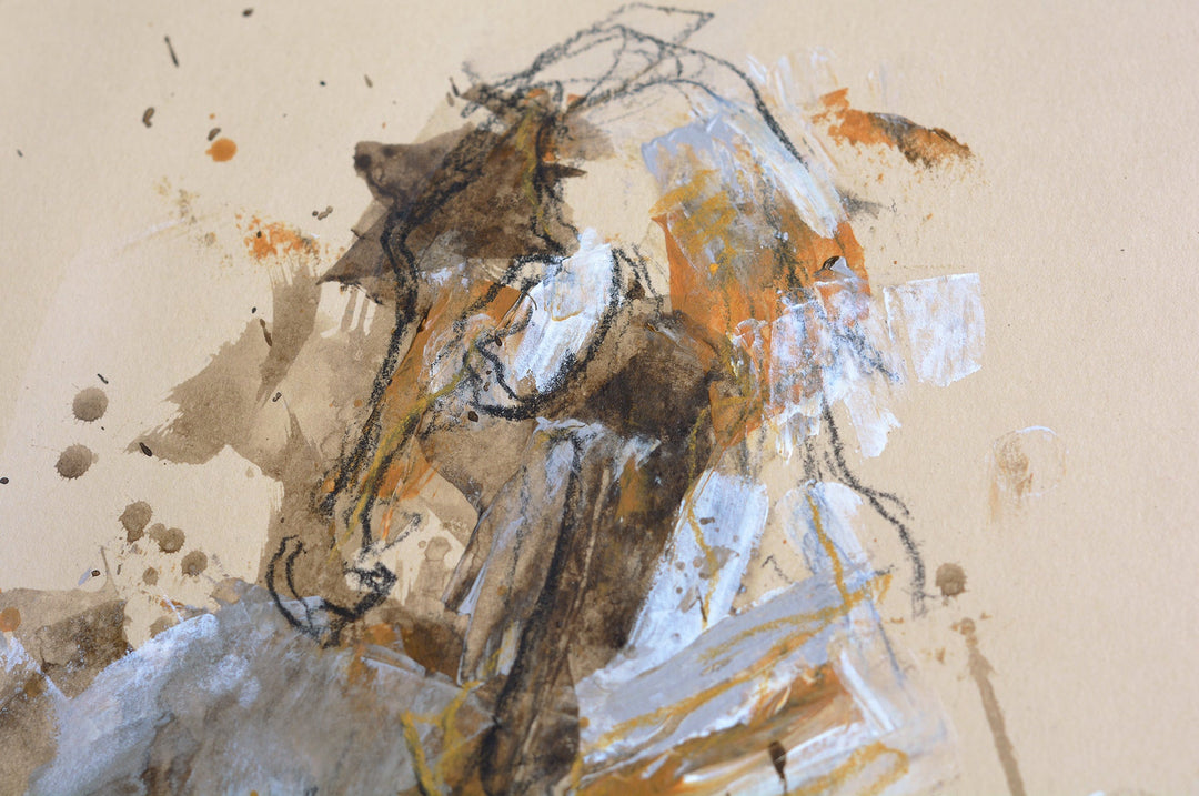 Renewal Series n°7 - mixed media painting on paper