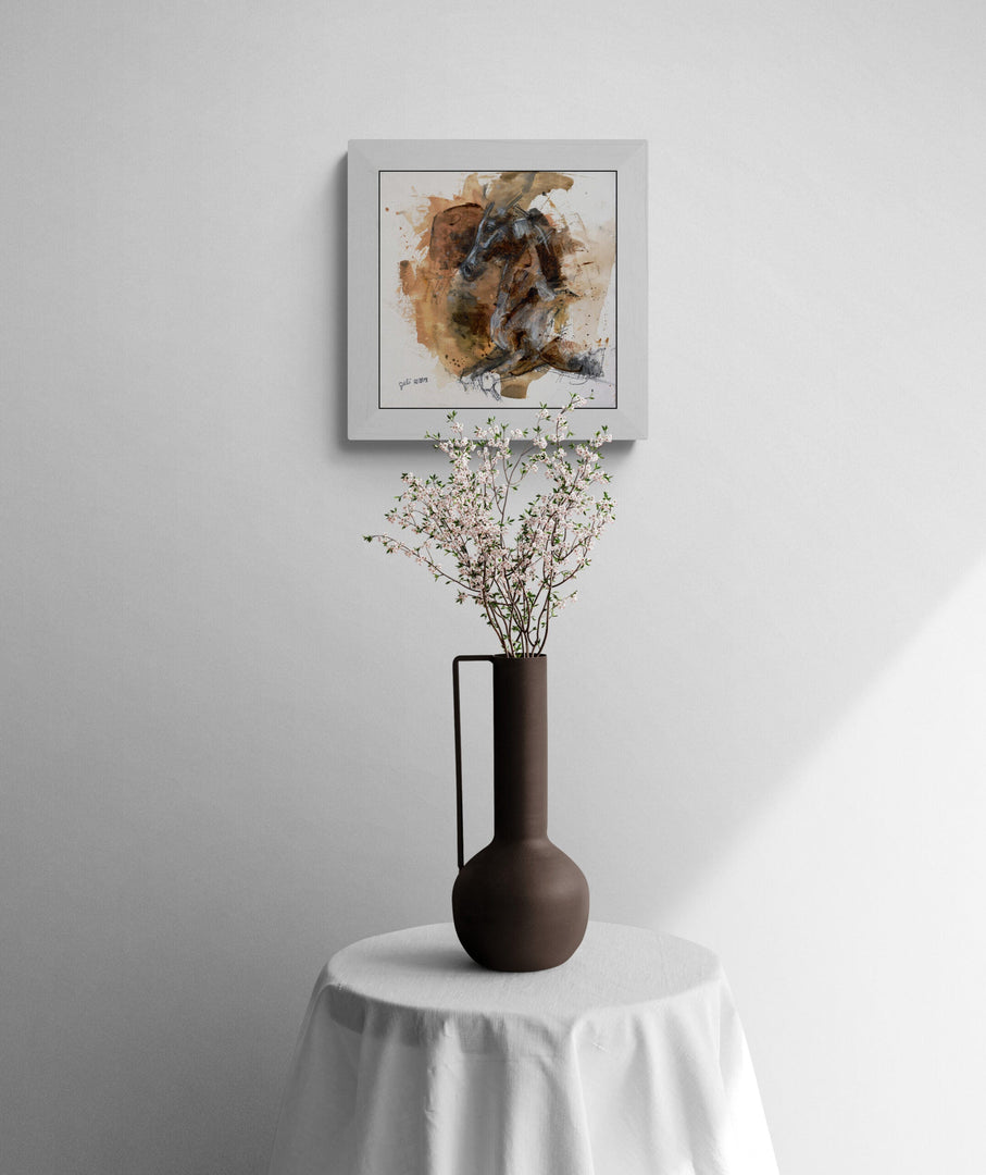 Equine Nude 150t - Expressive Full Body Equine Art by Bénédicte Gelé