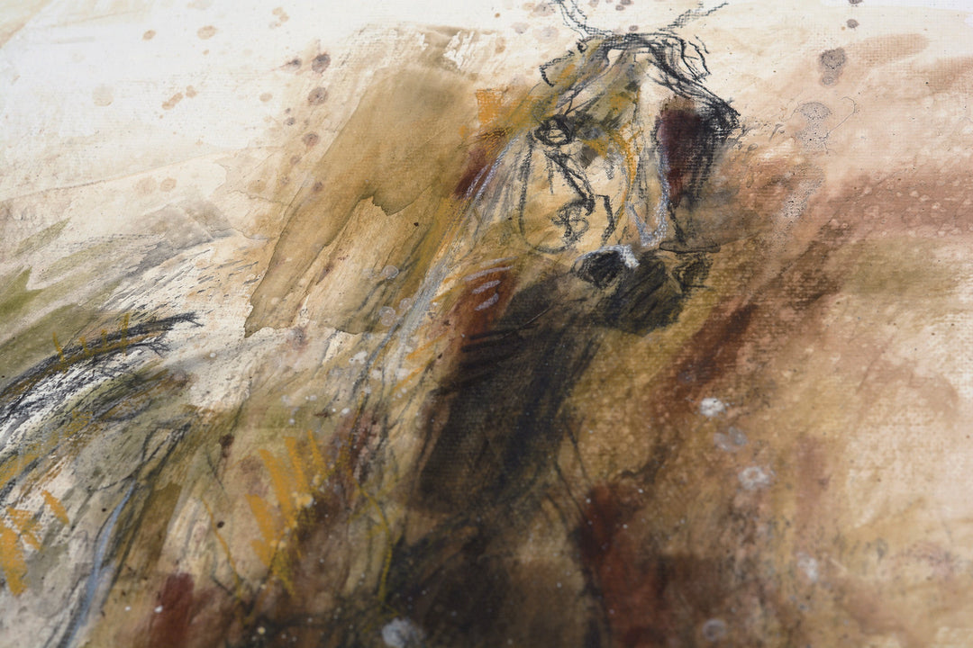 Run 1p - Equine Movement Pastels Art by Bénédicte Gelé