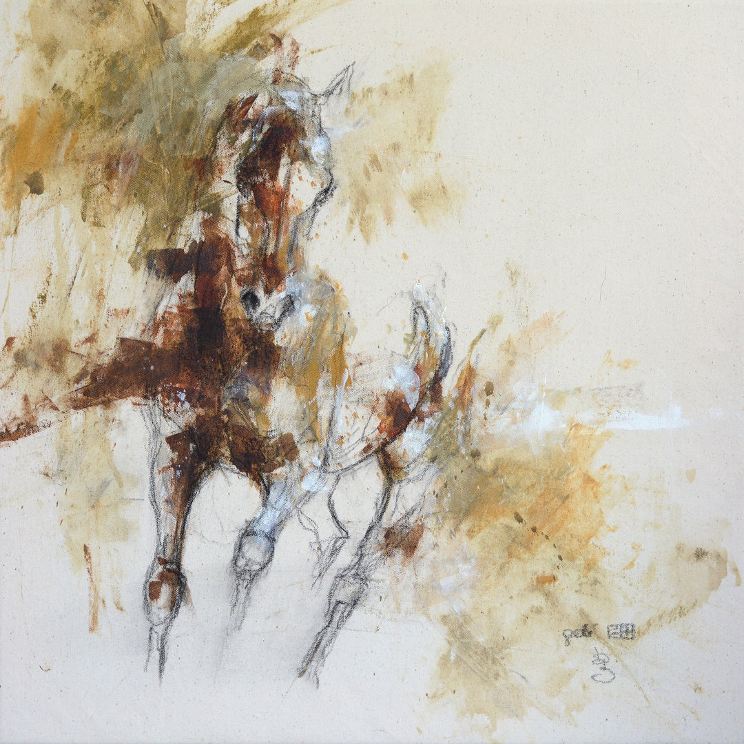 The Guide - Original mixed media painting by Bénédicte Gelé