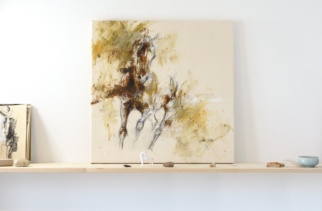 The Guide - Original mixed media painting by Bénédicte Gelé