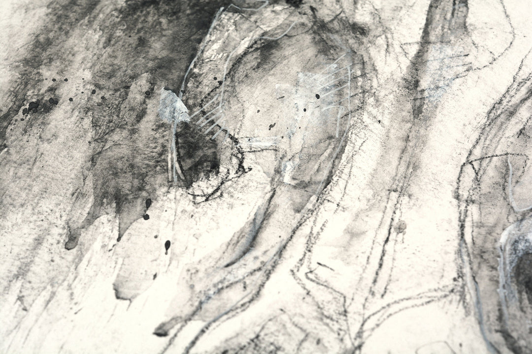Face to Face 46t - Black & white Equine Art Portrait by Bénédicte Gelé