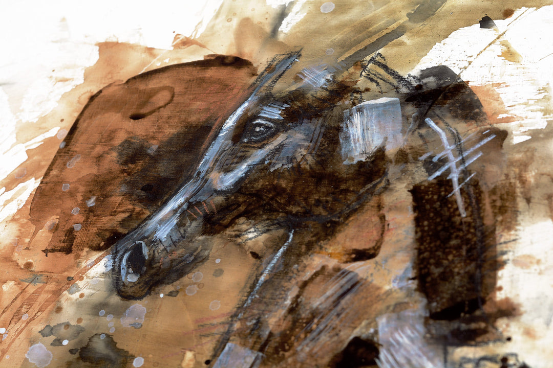 Equine Nude 150t - Expressive Full Body Equine Art by Bénédicte Gelé