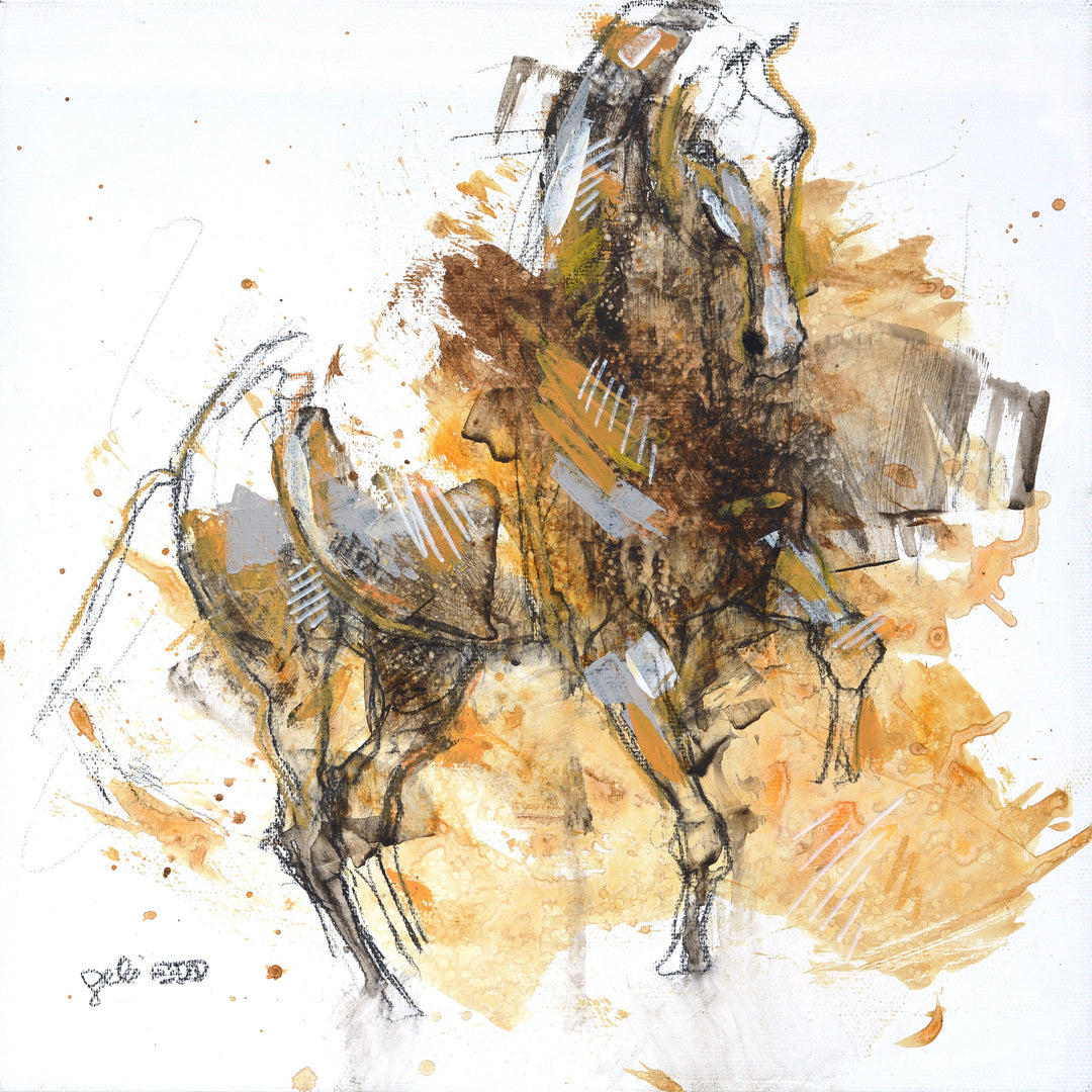 Equine Nude 157t - Full Expressive Body Equine Art by Bénédicte Gelé