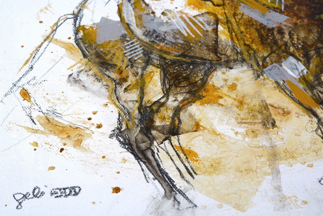 Equine Nude 157t - Full Expressive Body Equine Art by Bénédicte Gelé