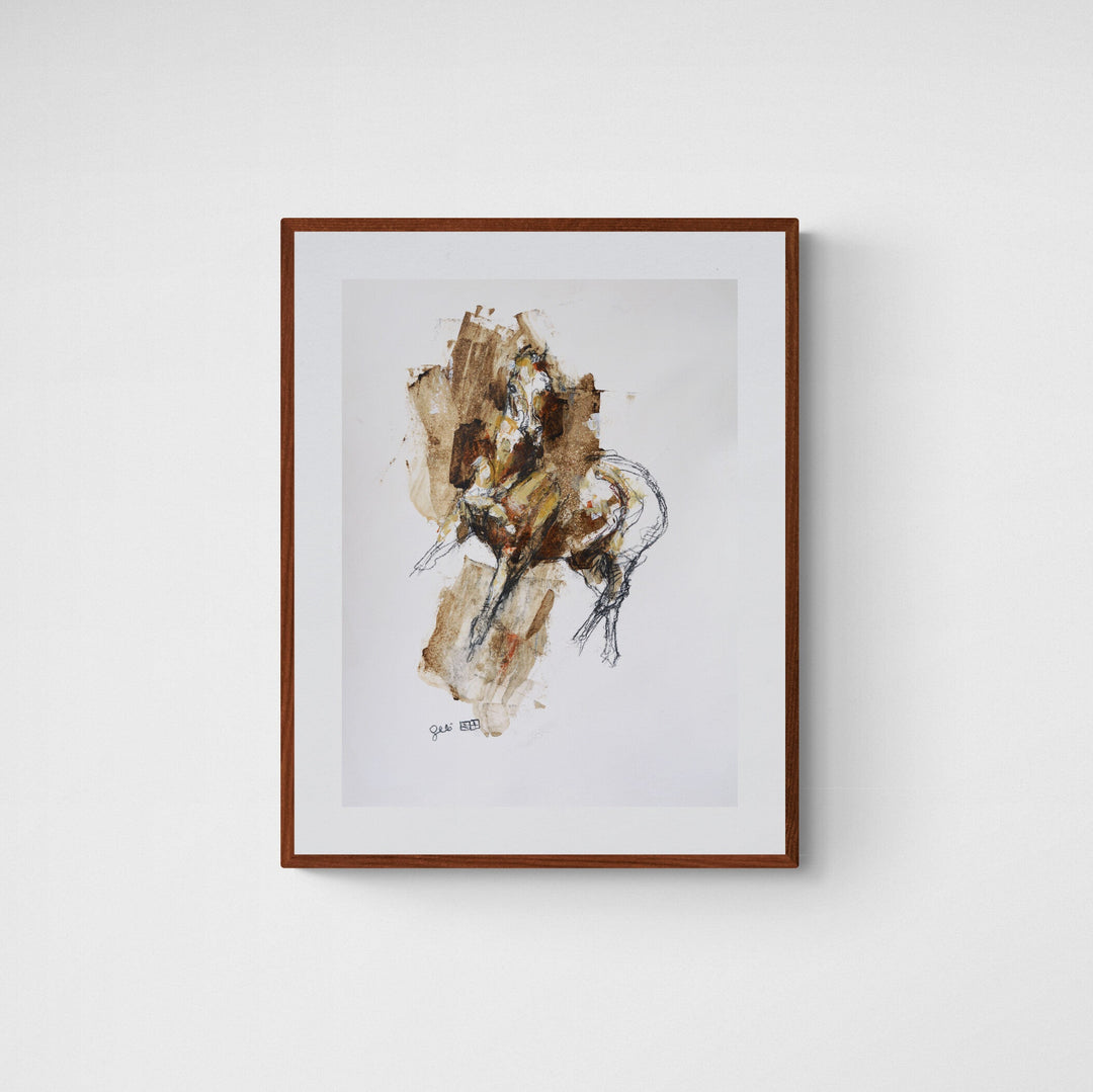 Equine Nude 116t - Full Body Equine Painting Art by Bénédicte Gelé