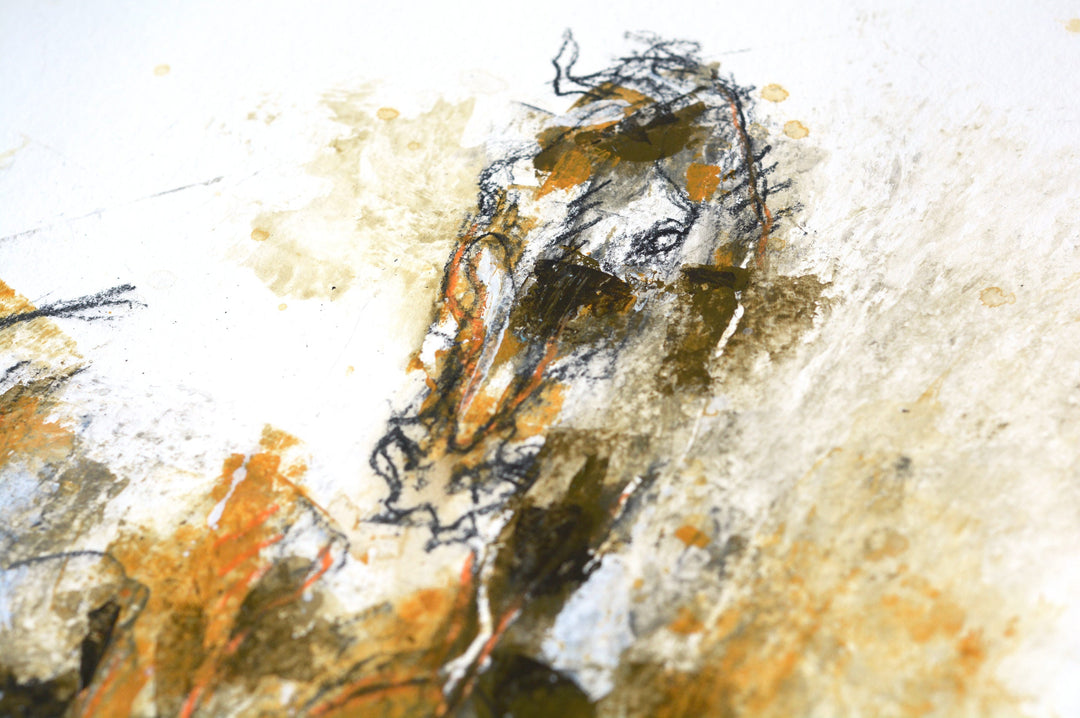 Equine Nude 119t - Full Body Equine Art Painting by Bénédicte Gelé