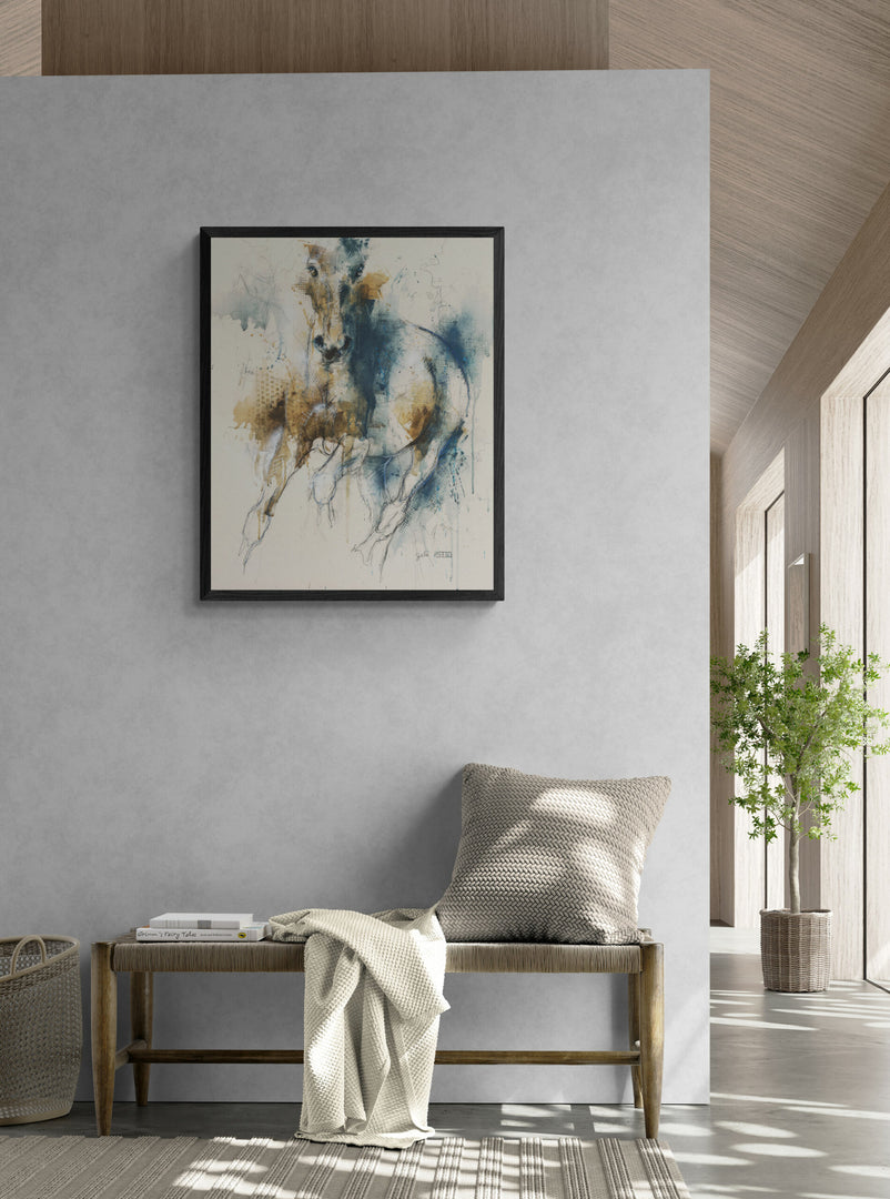 Raw Equine 143t - Contemporary Equine Painting horse painting by contemporary artist Bénédicte Gelé