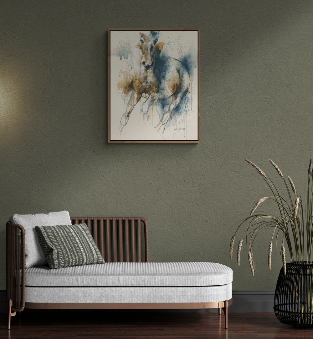 Raw Equine 143t - Contemporary Equine Painting horse painting by contemporary artist Bénédicte Gelé
