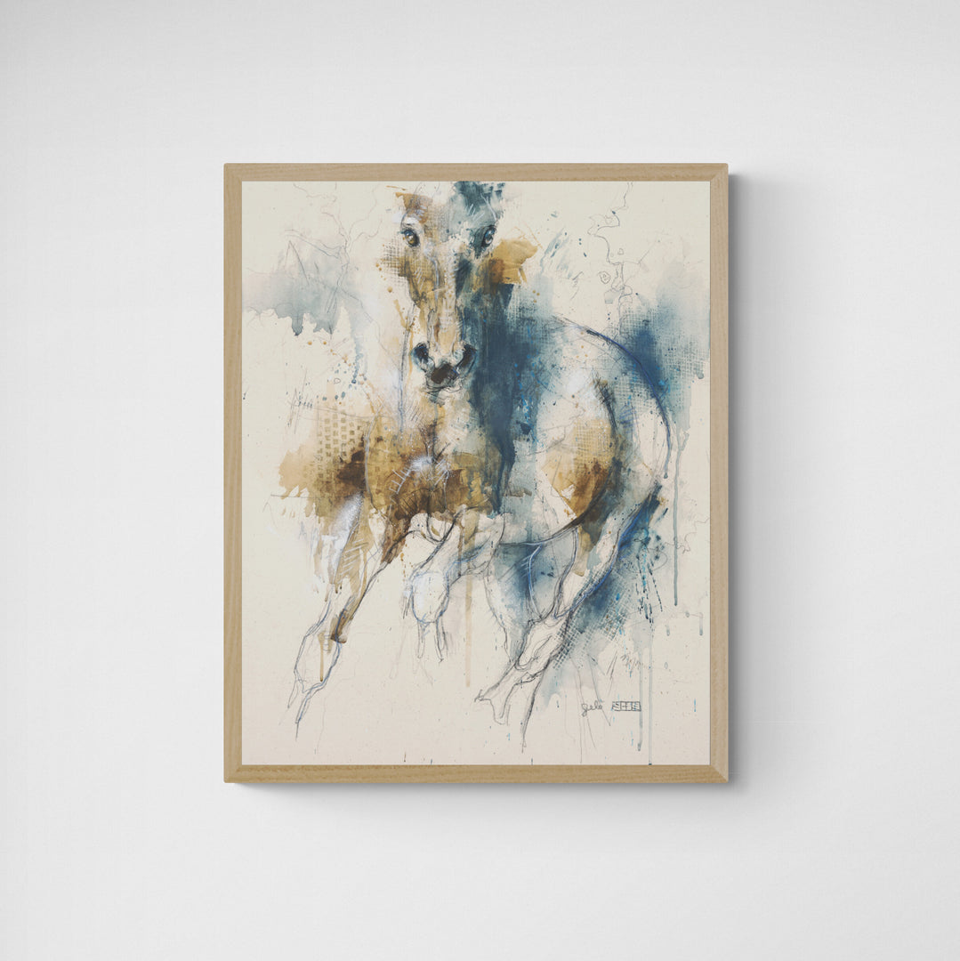 Raw Equine 143t - Contemporary Equine Painting horse painting by contemporary artist Bénédicte Gelé