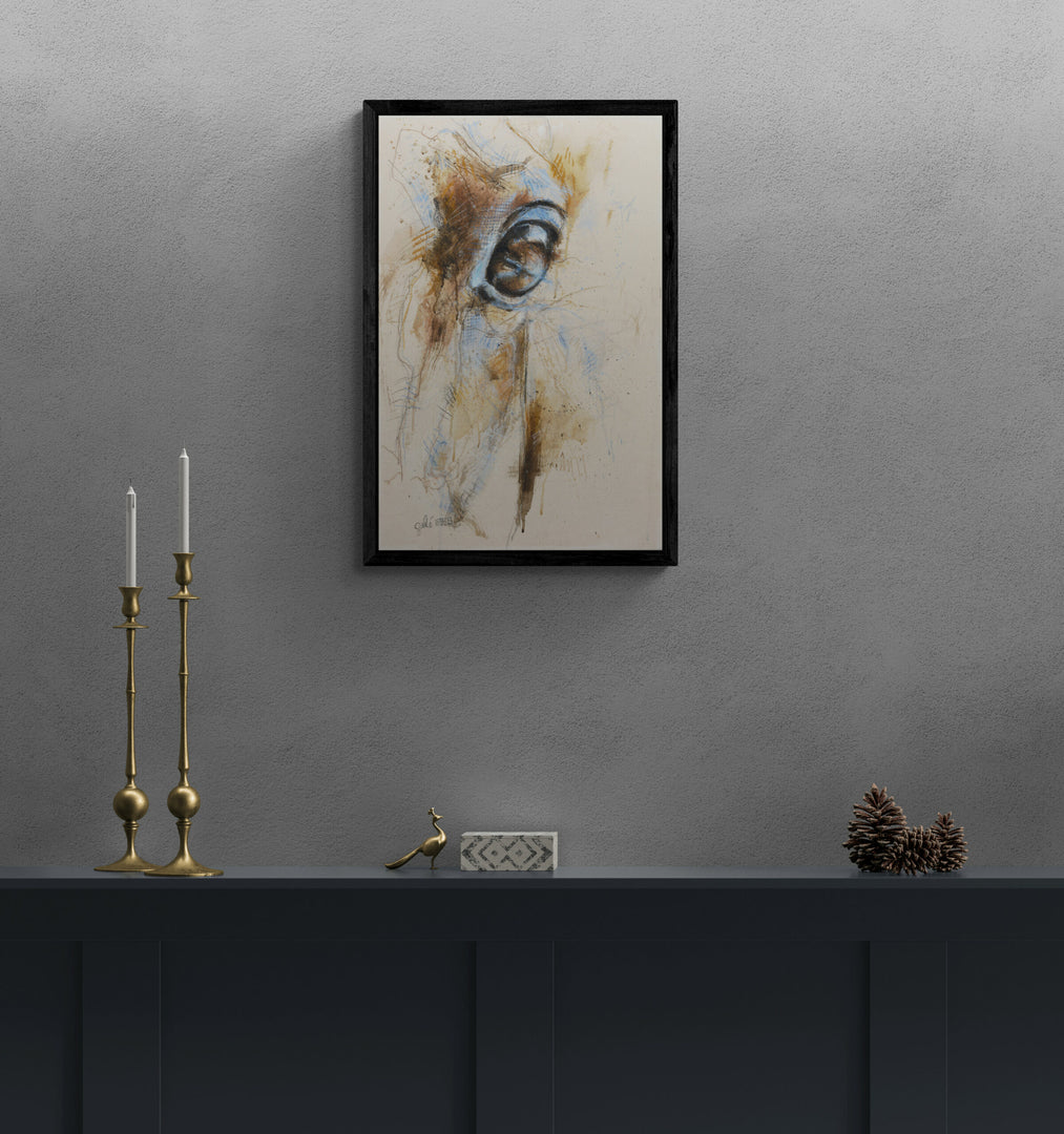 Look XXVIII - Horse Head Painting horse painting by contemporary artist Bénédicte Gelé