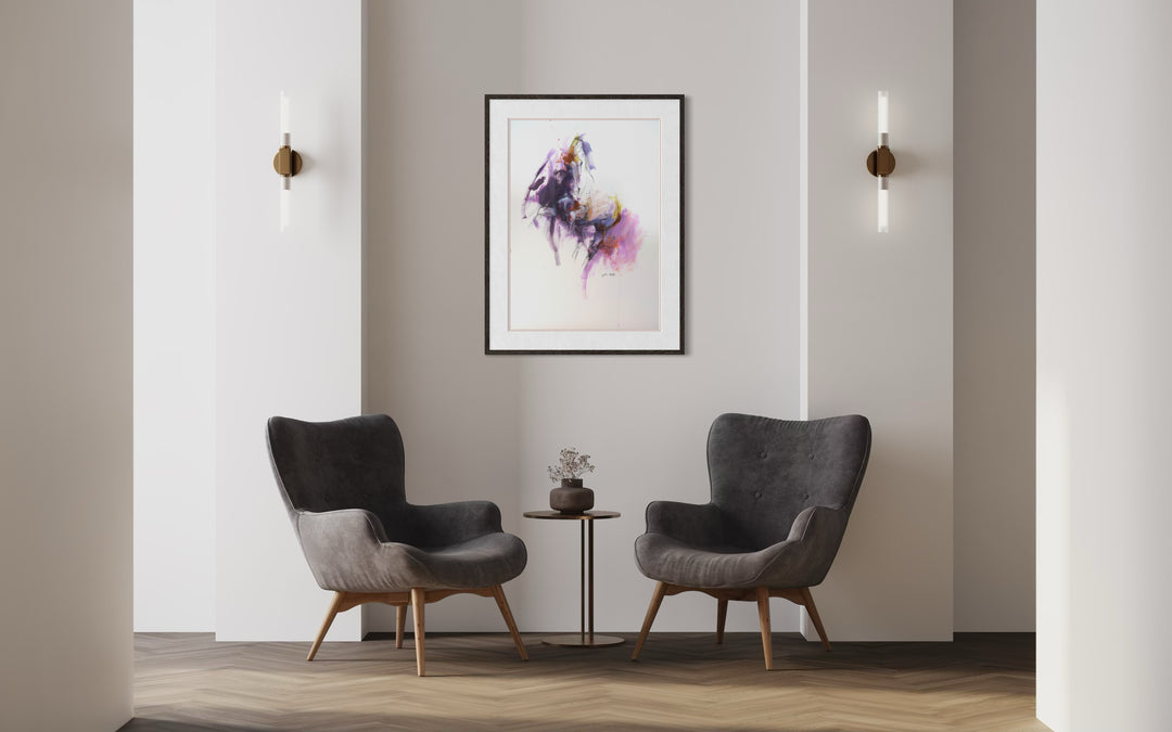 Raw Equine 5t - Horse Portrait Painting horse painting by contemporary artist Bénédicte Gelé