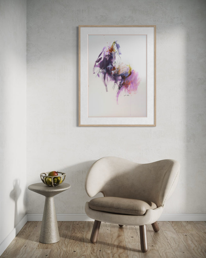 Raw Equine 5t - Horse Portrait Painting horse painting by contemporary artist Bénédicte Gelé