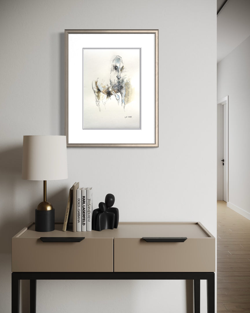 Raw Equine 8t - Horse painting horse painting by contemporary artist Bénédicte Gelé