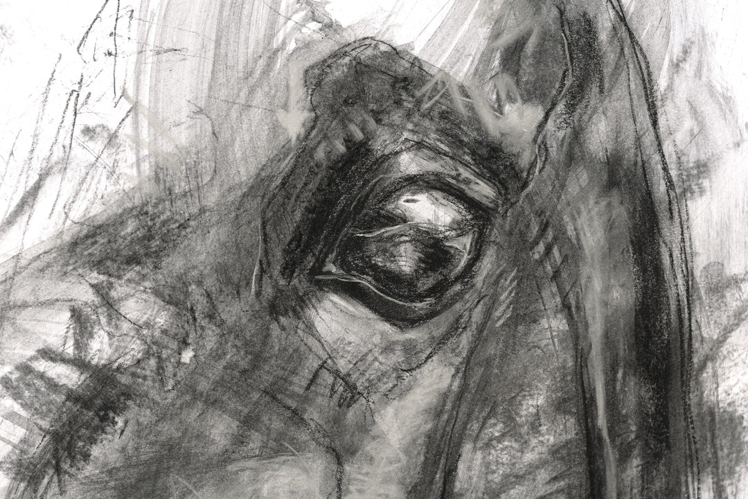 Expression 8p - Horse Portrait Painting horse painting by contemporary artist Bénédicte Gelé