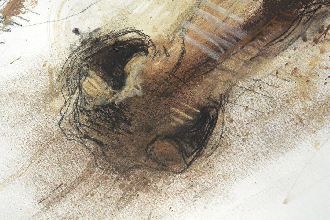 Face to Face 15p - Horse Head painting horse painting by contemporary artist Bénédicte Gelé