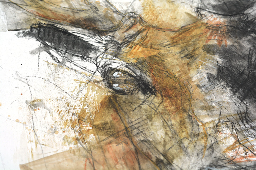 Deer - Contemporary Animal Painting horse painting by contemporary artist Bénédicte Gelé
