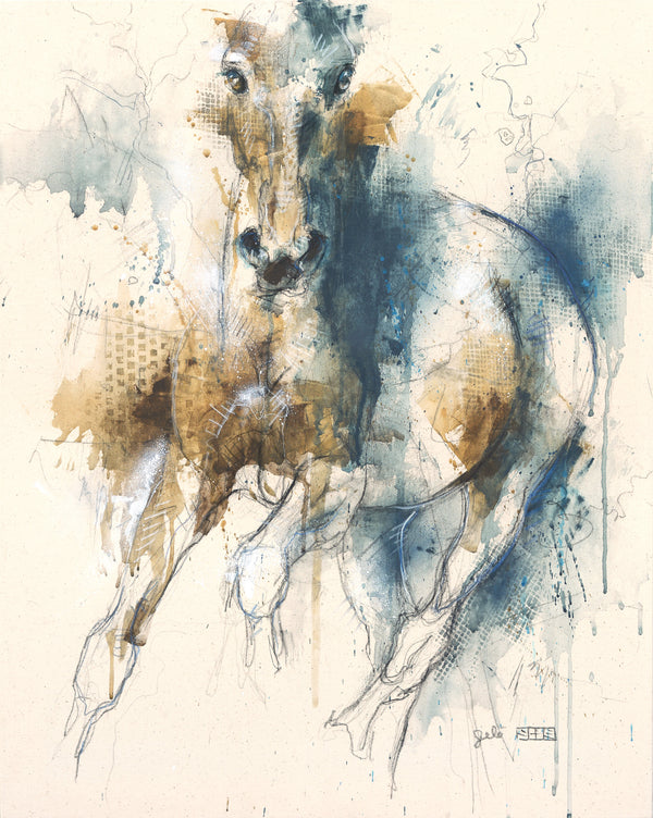 Raw Equine 143t - Contemporary Equine Painting horse painting by contemporary artist Bénédicte Gelé