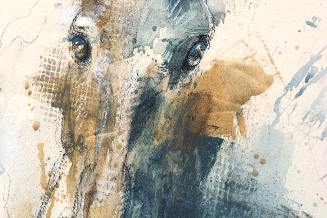 Raw Equine 143t - Contemporary Equine Painting horse painting by contemporary artist Bénédicte Gelé