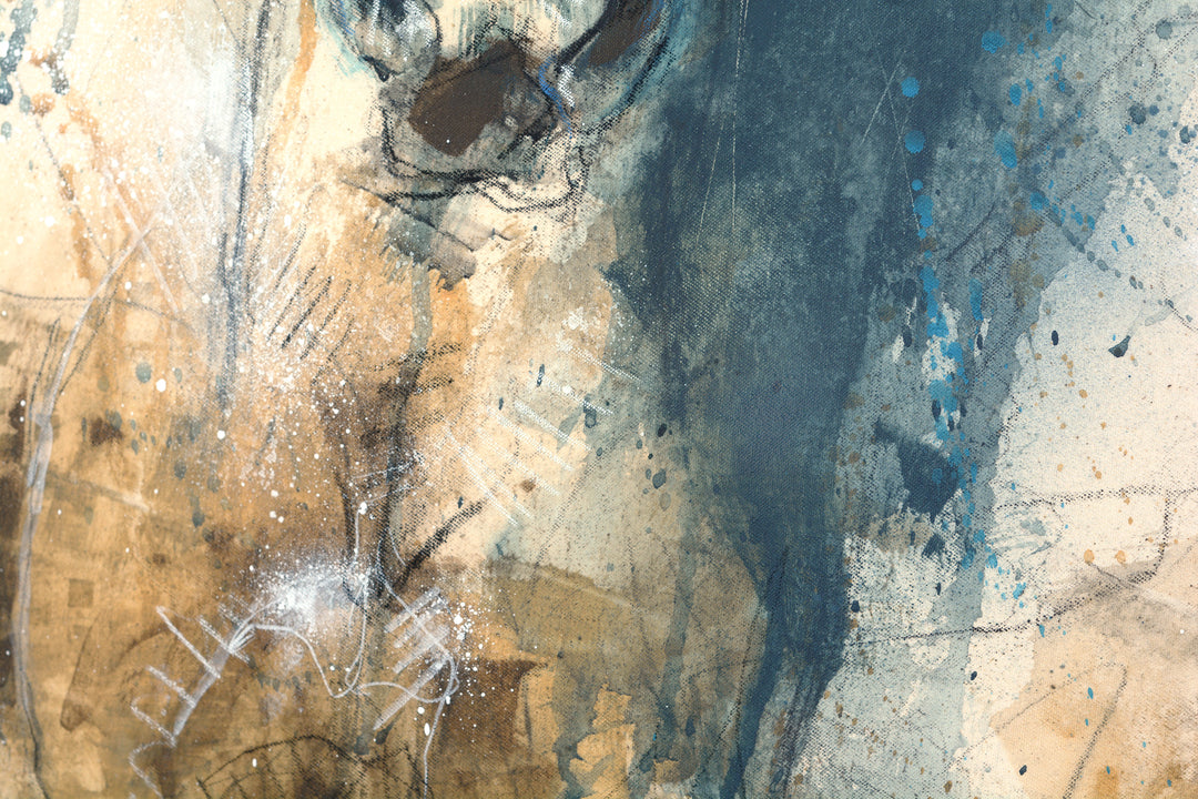Raw Equine 143t - Contemporary Equine Painting horse painting by contemporary artist Bénédicte Gelé