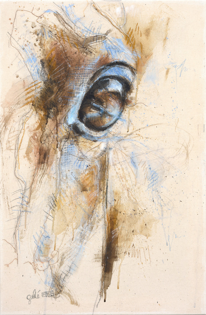 Look XXVIII - Horse Head Painting horse painting by contemporary artist Bénédicte Gelé
