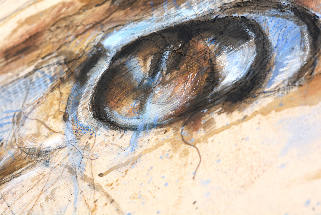 Look XXVIII - Horse Head Painting horse painting by contemporary artist Bénédicte Gelé