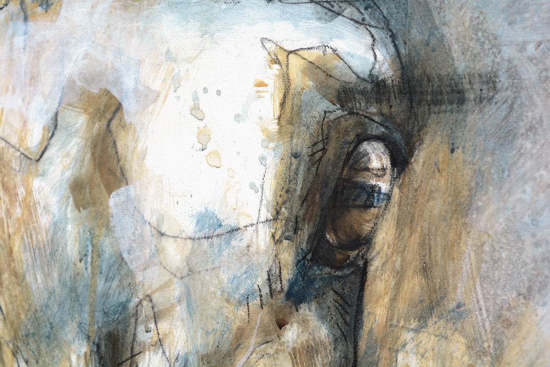 Face to Face 84t - Horse Portrait Painting