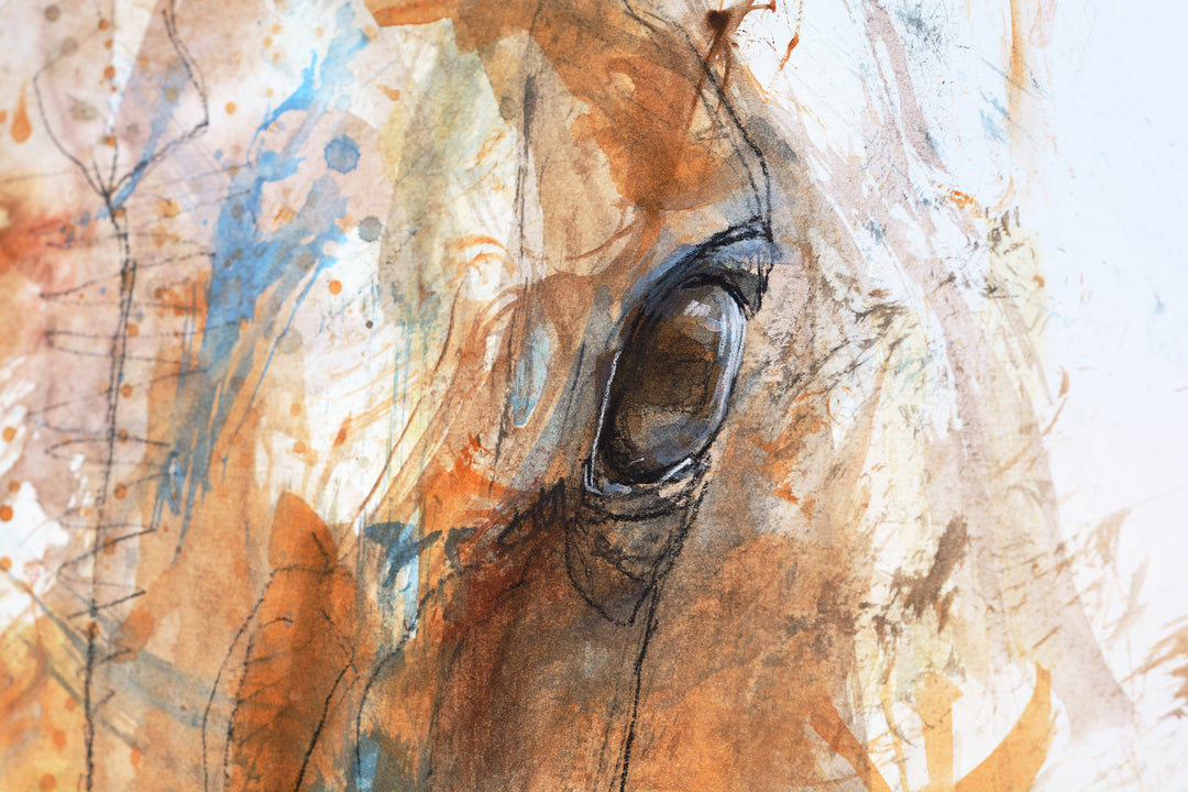 Face to face 86t - Horse Portrait Painting