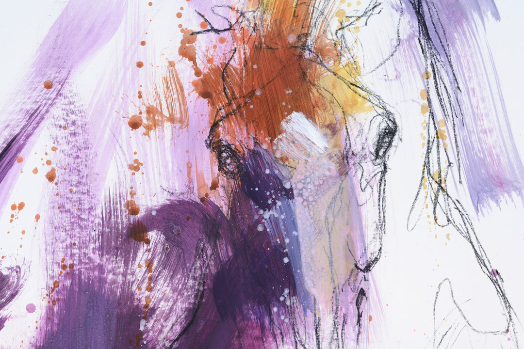 Raw Equine 5t - Horse Portrait Painting horse painting by contemporary artist Bénédicte Gelé