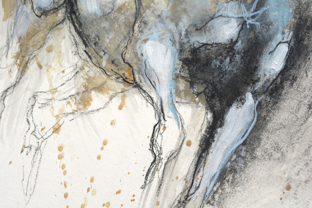 Raw Equine 7t - Horse painting horse painting by contemporary artist Bénédicte Gelé