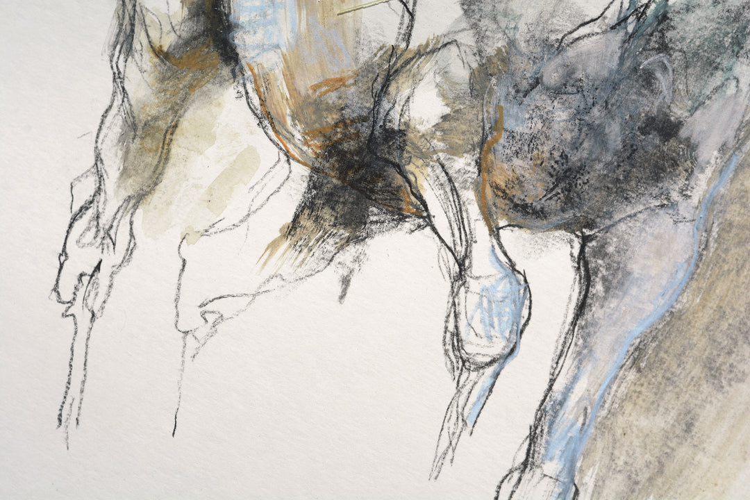 Raw Equine 8t - Horse painting horse painting by contemporary artist Bénédicte Gelé
