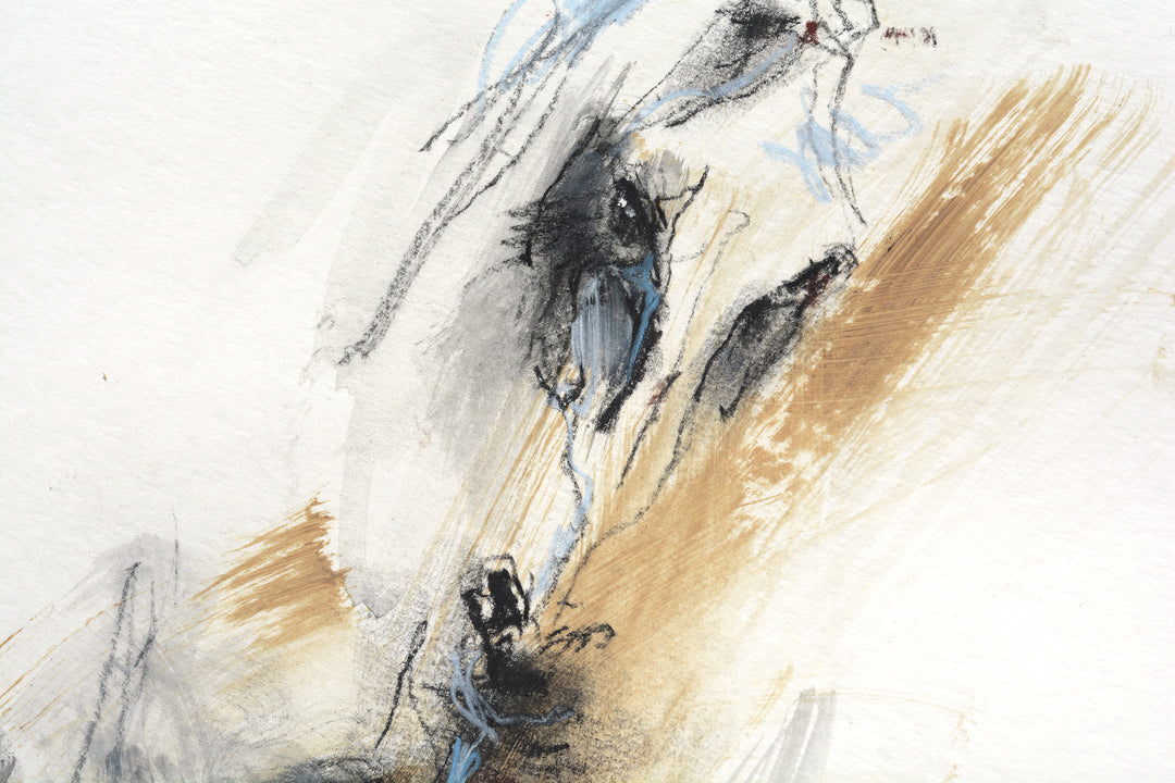 Raw Equine 9t - Horse painting horse painting by contemporary artist Bénédicte Gelé