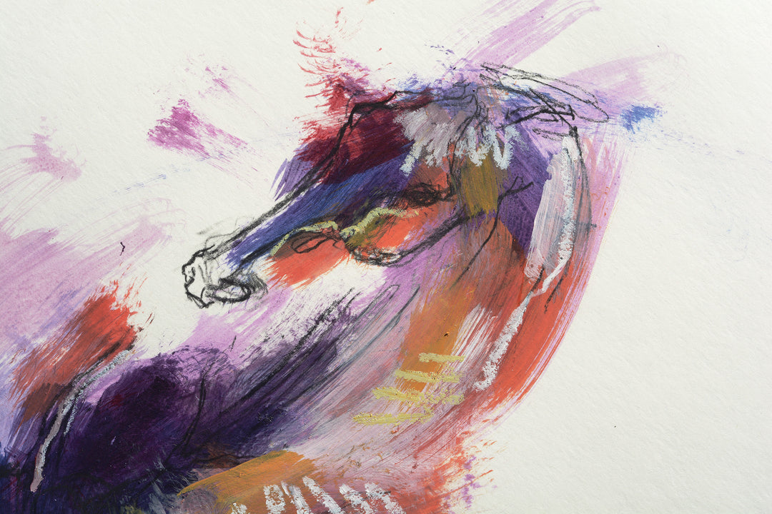 Raw Equine 10t - Horse painting horse painting by contemporary artist Bénédicte Gelé