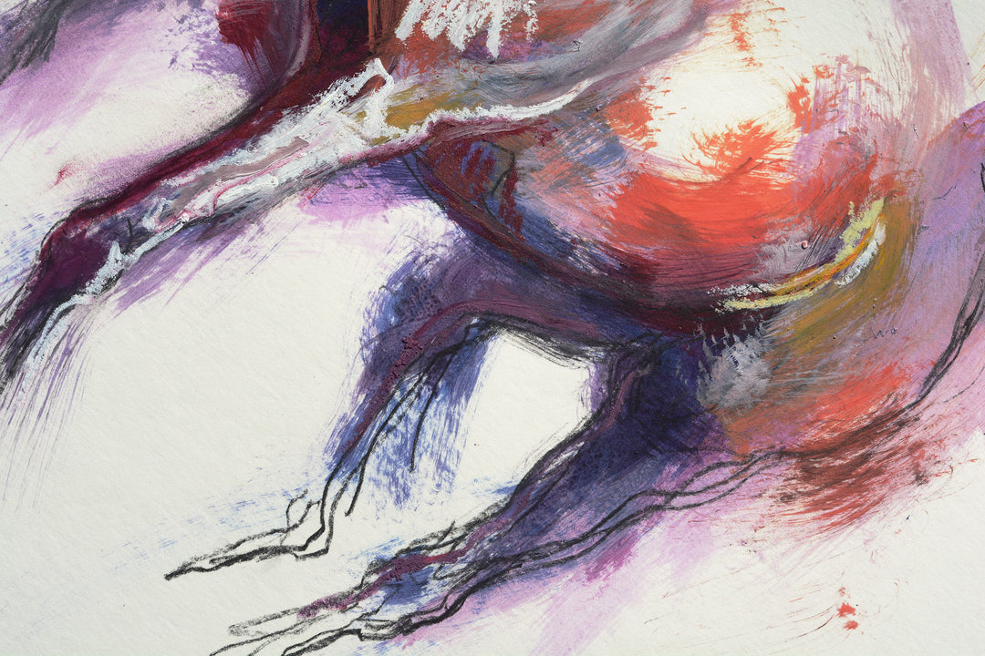 Raw Equine 10t - Horse painting horse painting by contemporary artist Bénédicte Gelé