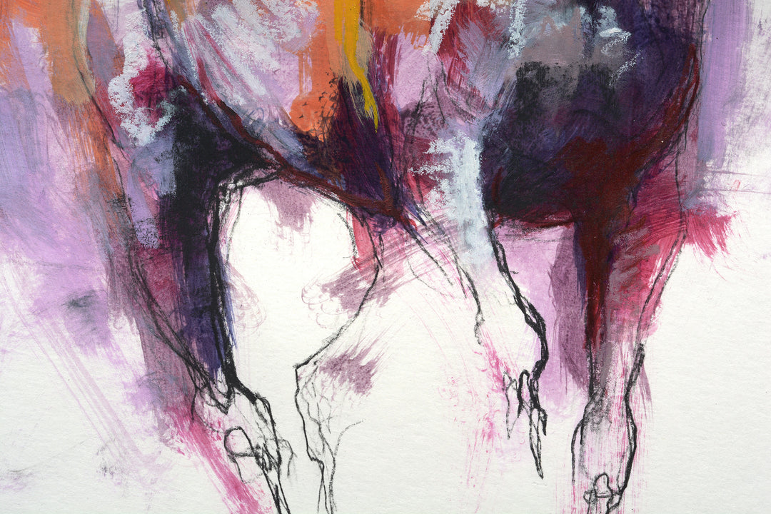 Raw Equine 11t - Horse painting horse painting by contemporary artist Bénédicte Gelé